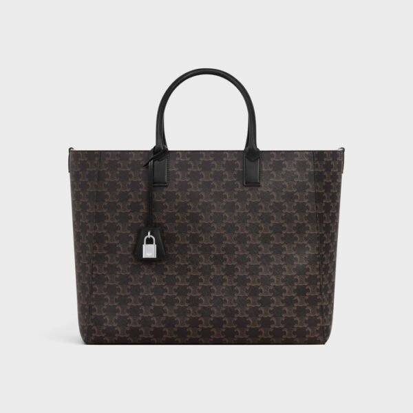 셀린느 라지 카바스 백 트리옹프 캔버스와 송아지 가죽 115872FRC.38SI